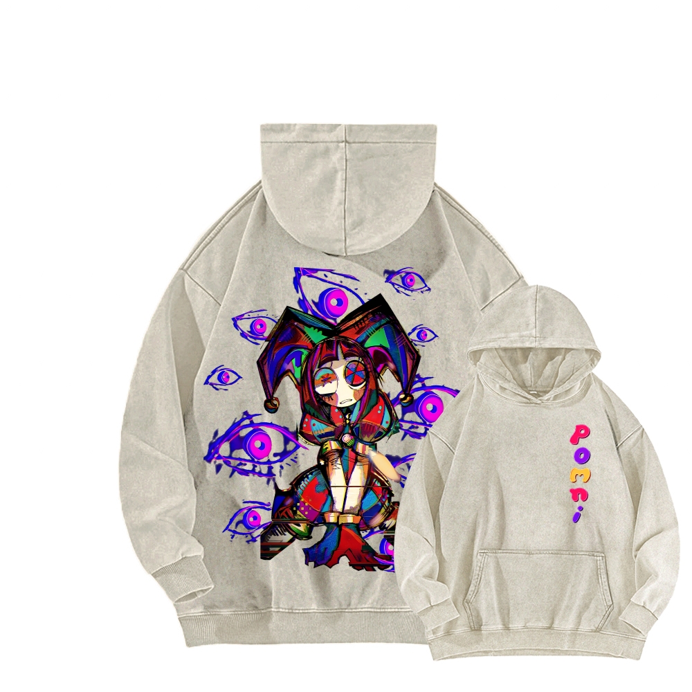 Digital Circus Unisex Washed Hoodie 2512022358