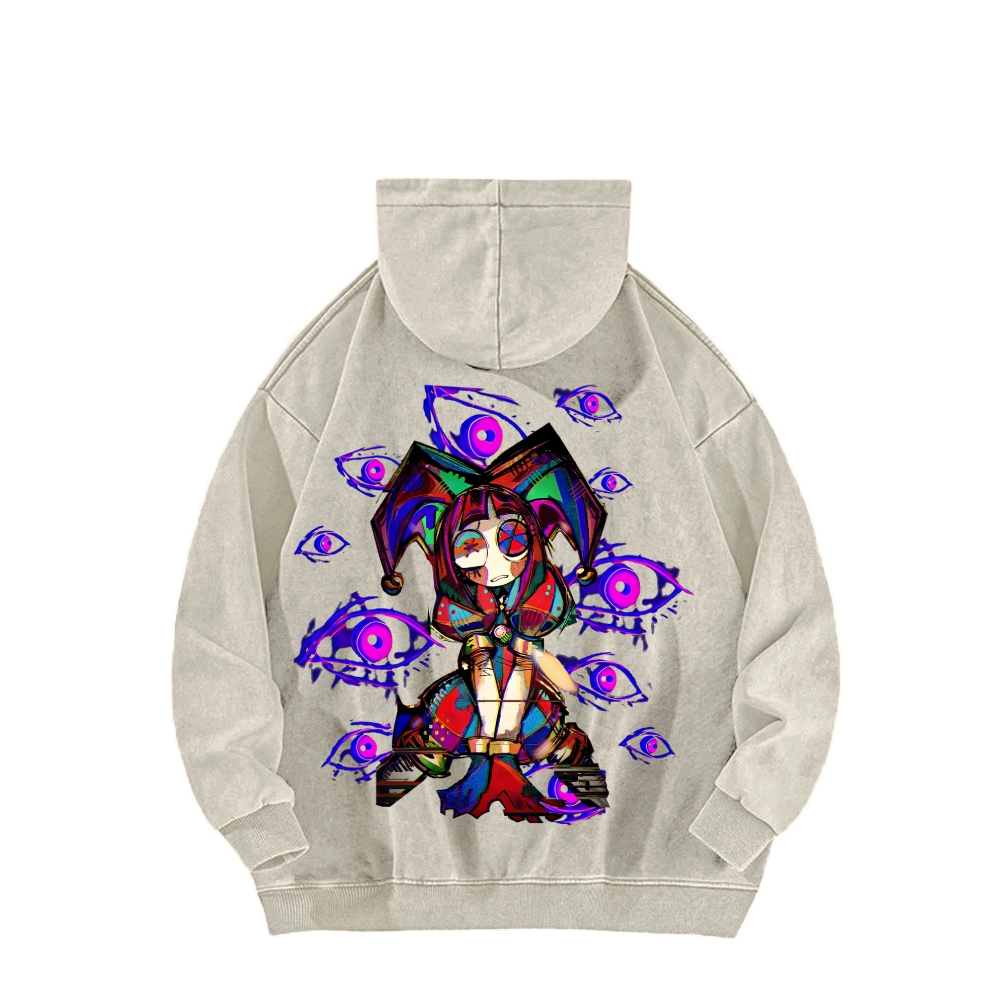Digital Circus Unisex Washed Hoodie 2512022358