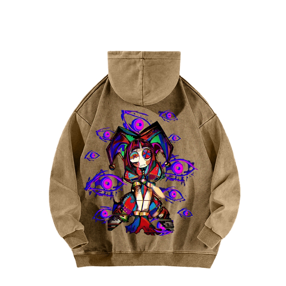 Digital Circus Unisex Washed Hoodie 2512022358