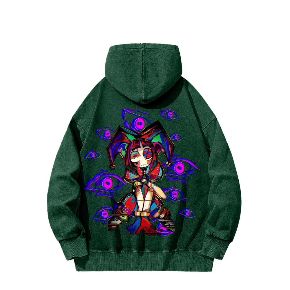 Digital Circus Unisex Washed Hoodie 2512022358