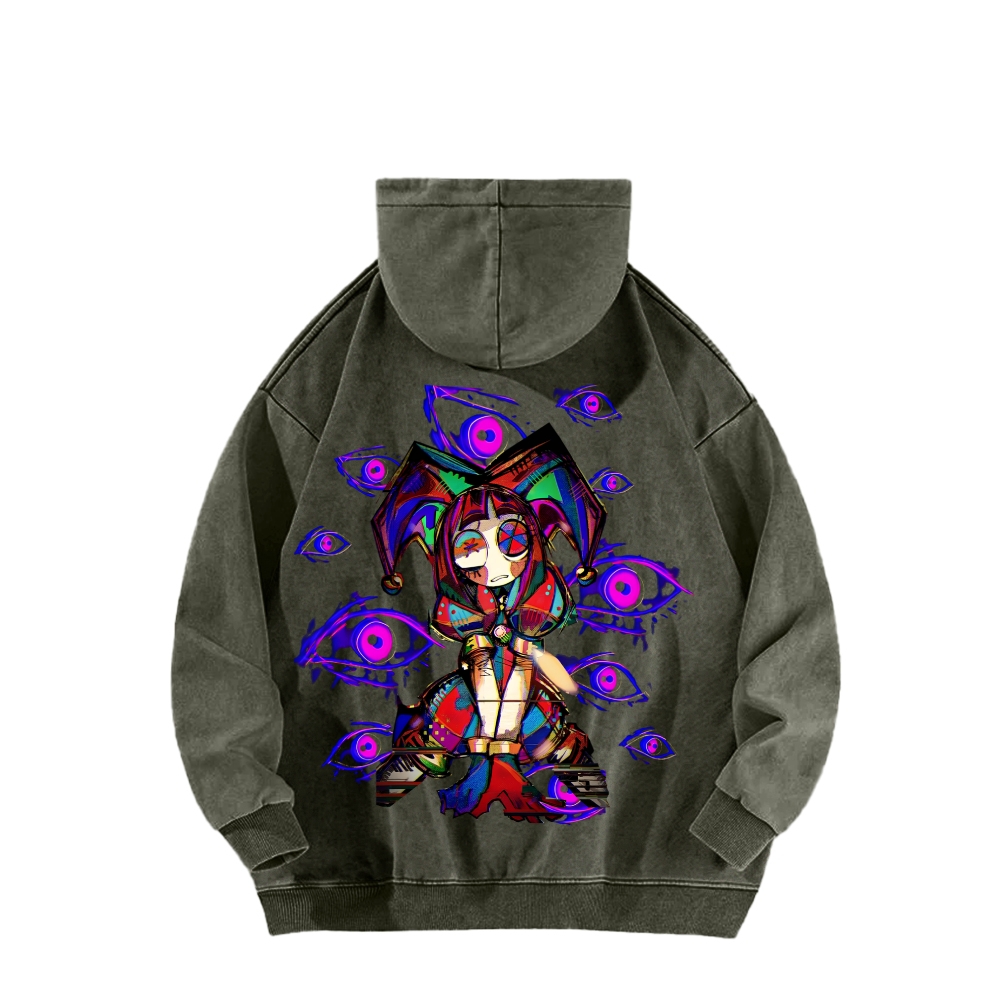 Digital Circus Unisex Washed Hoodie 2512022358