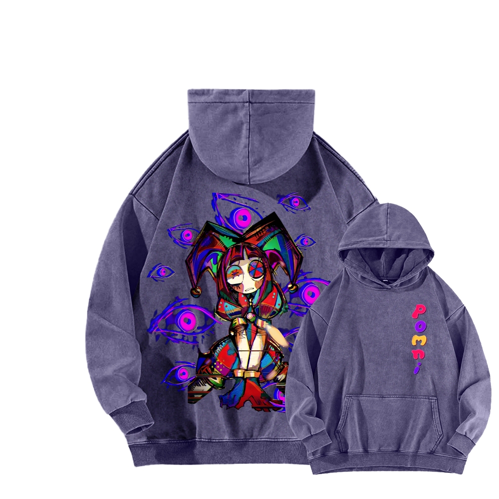 Digital Circus Unisex Washed Hoodie 2512022358