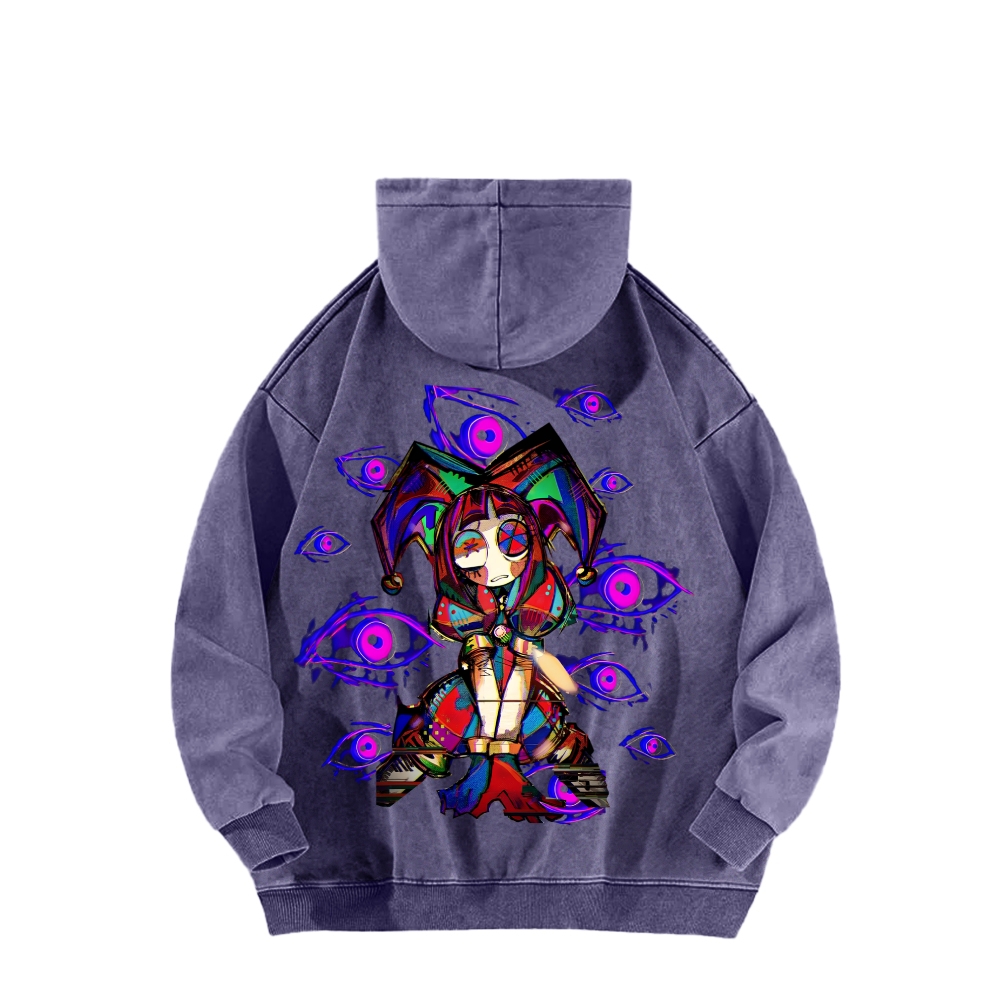 Digital Circus Unisex Washed Hoodie 2512022358