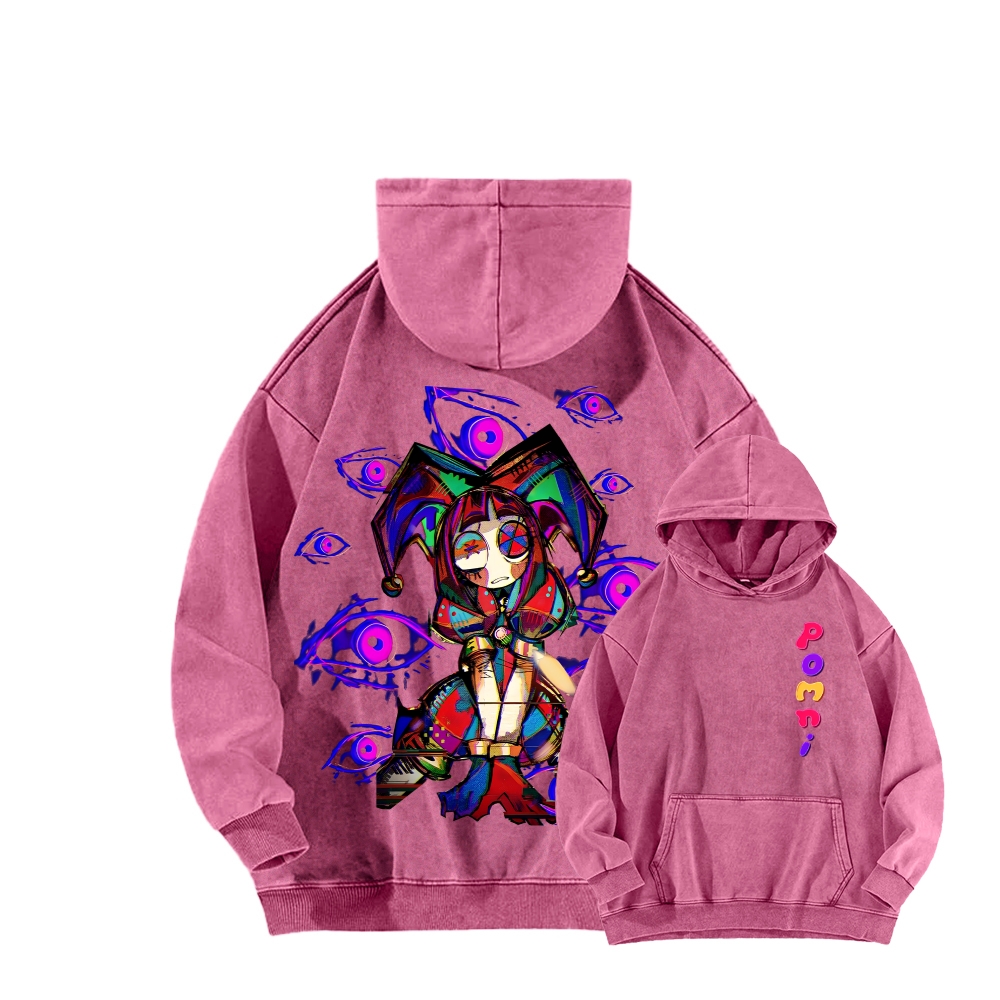 Digital Circus Unisex Washed Hoodie 2512022358