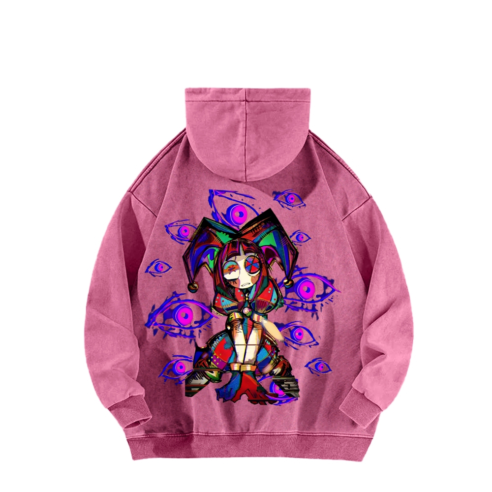 Digital Circus Unisex Washed Hoodie 2512022358