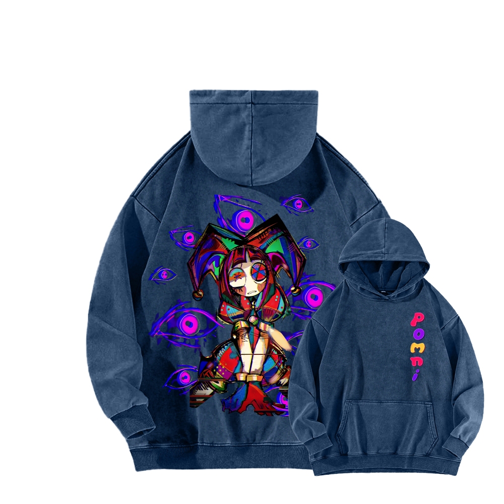 Digital Circus Unisex Washed Hoodie 2512022358