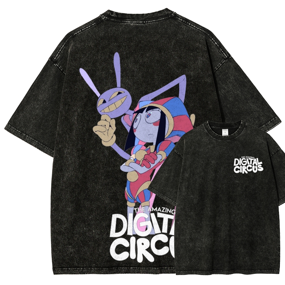 Digital Circus Unisex Fit Washed T-Shirt 2601000449