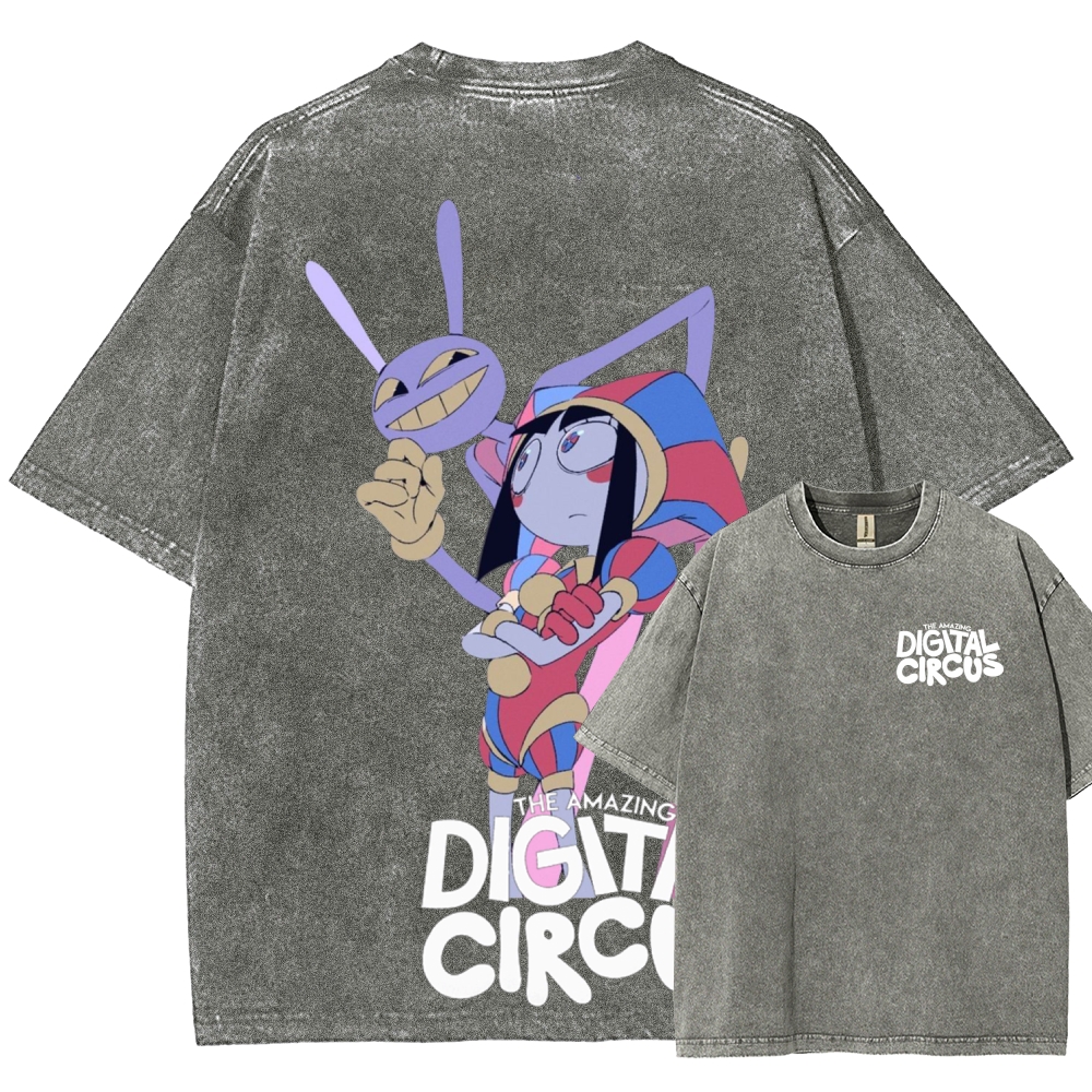 Digital Circus Unisex Fit Washed T-Shirt 2601000449