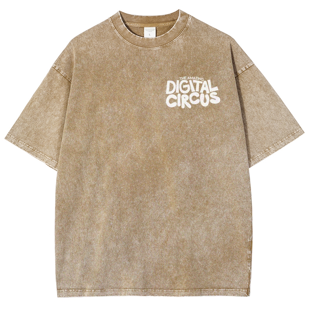 Digital Circus Unisex Fit Washed T-Shirt 2601000449