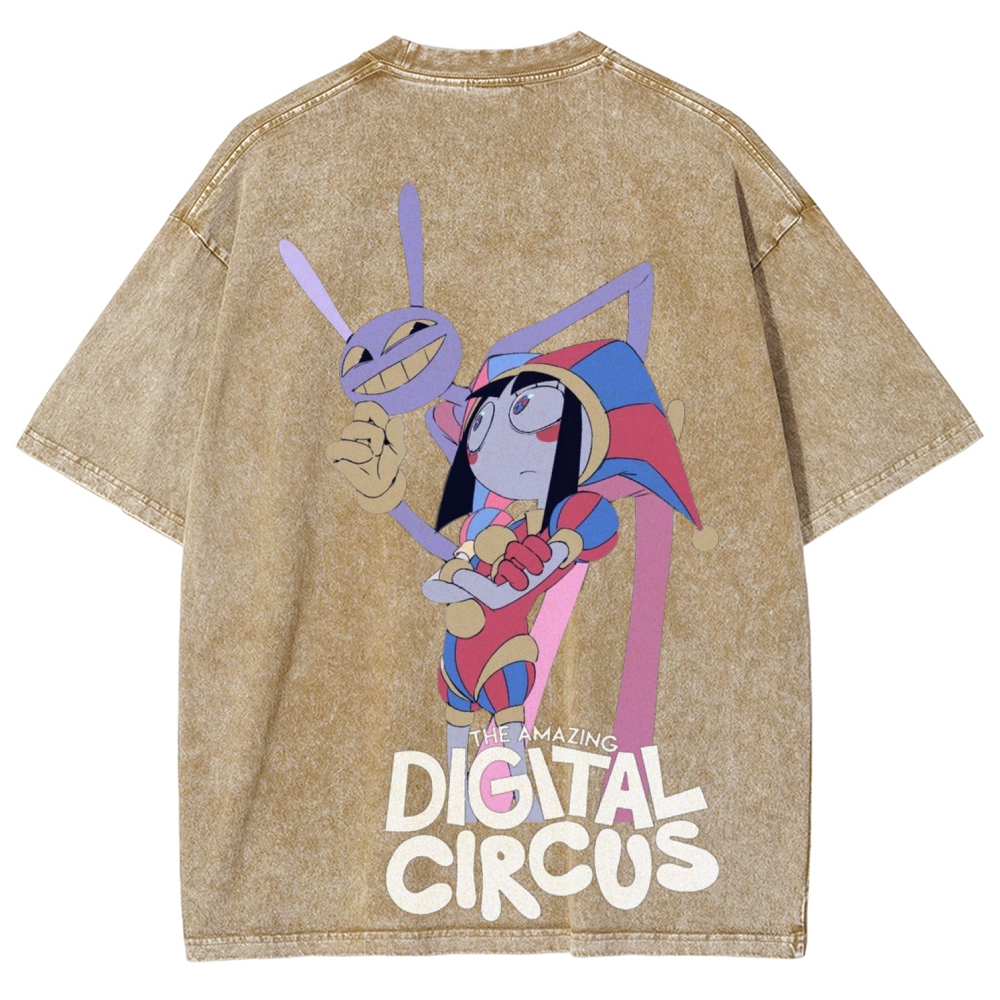 Digital Circus Unisex Fit Washed T-Shirt 2601000449