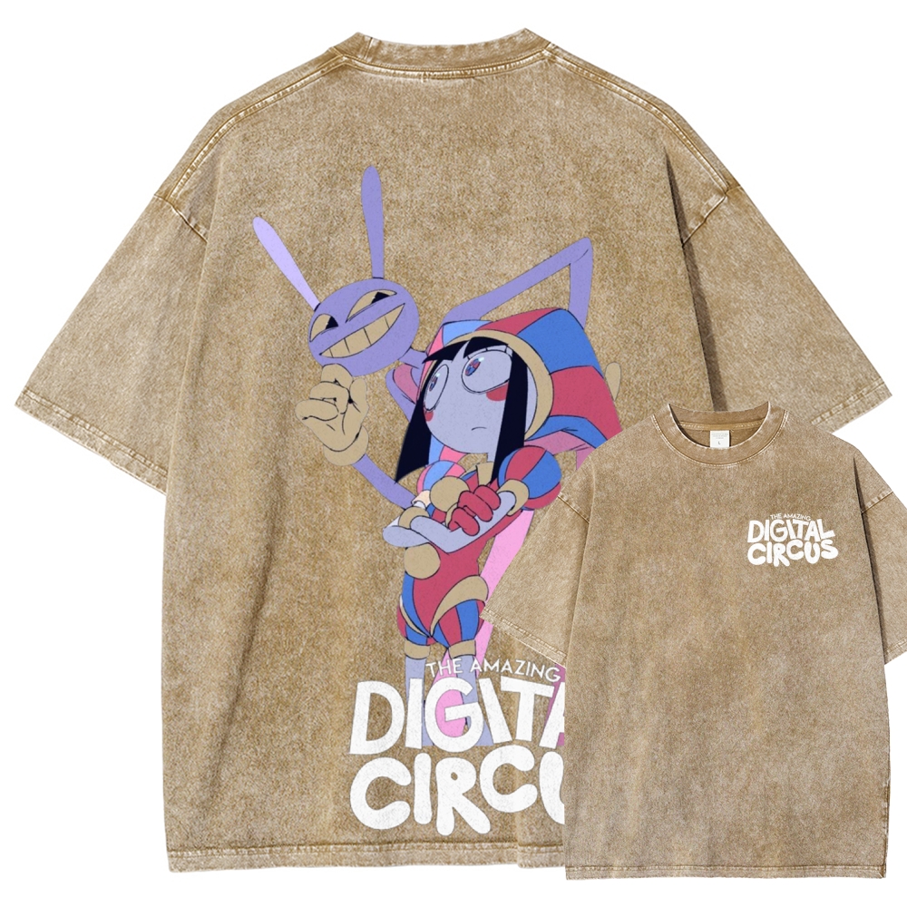 Digital Circus Unisex Fit Washed T-Shirt 2601000449