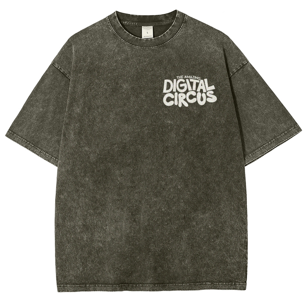Digital Circus Unisex Fit Washed T-Shirt 2601000449