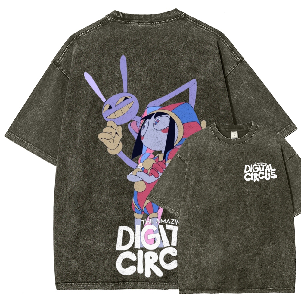 Digital Circus Unisex Fit Washed T-Shirt 2601000449