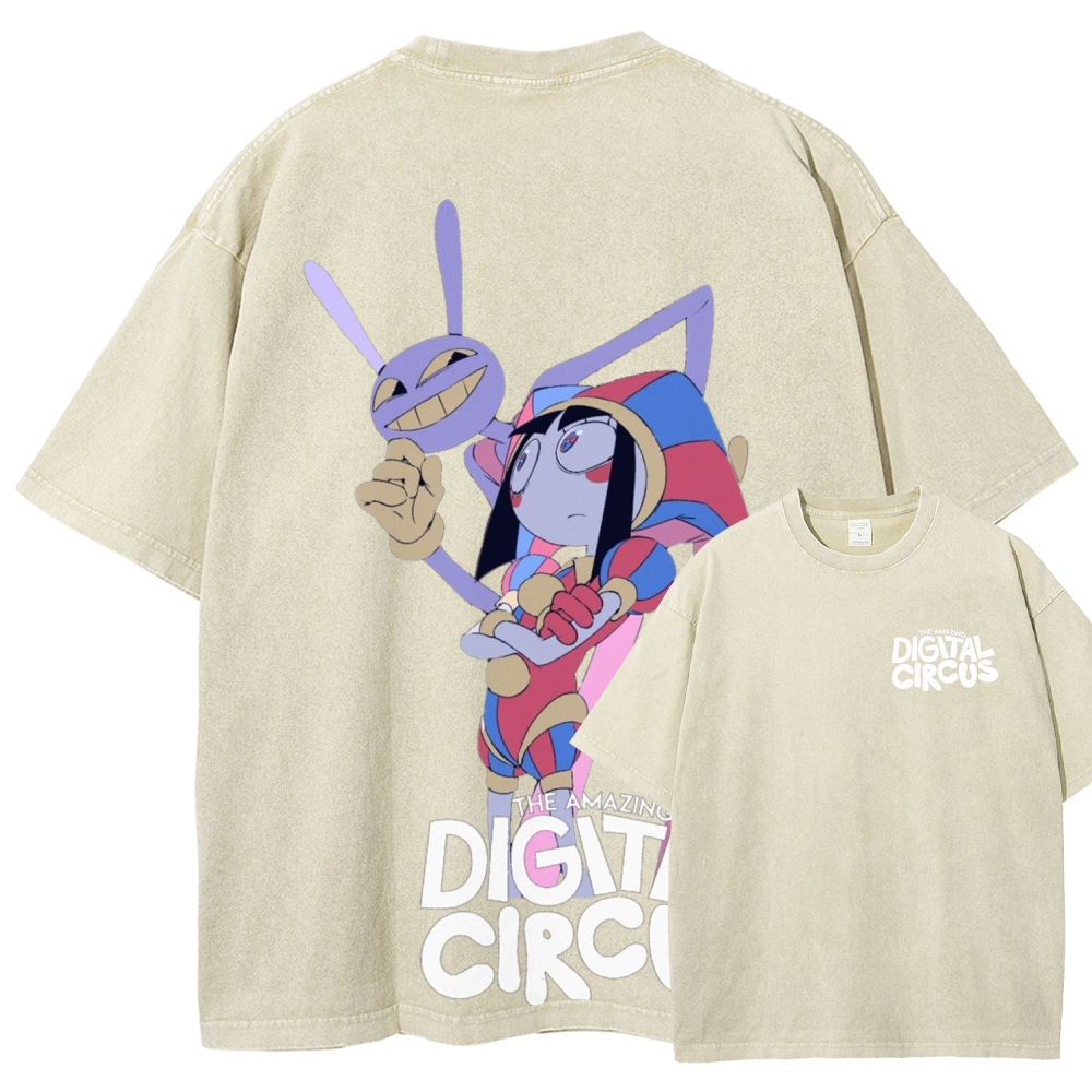 Digital Circus Unisex Fit Washed T-Shirt 2601000449