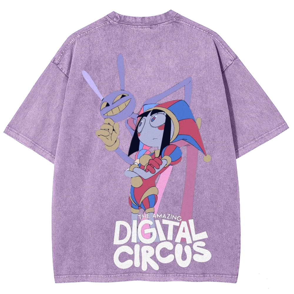 Digital Circus Unisex Fit Washed T-Shirt 2601000449