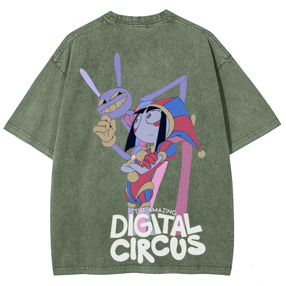Digital Circus Unisex Fit Washed T-Shirt 2601000449