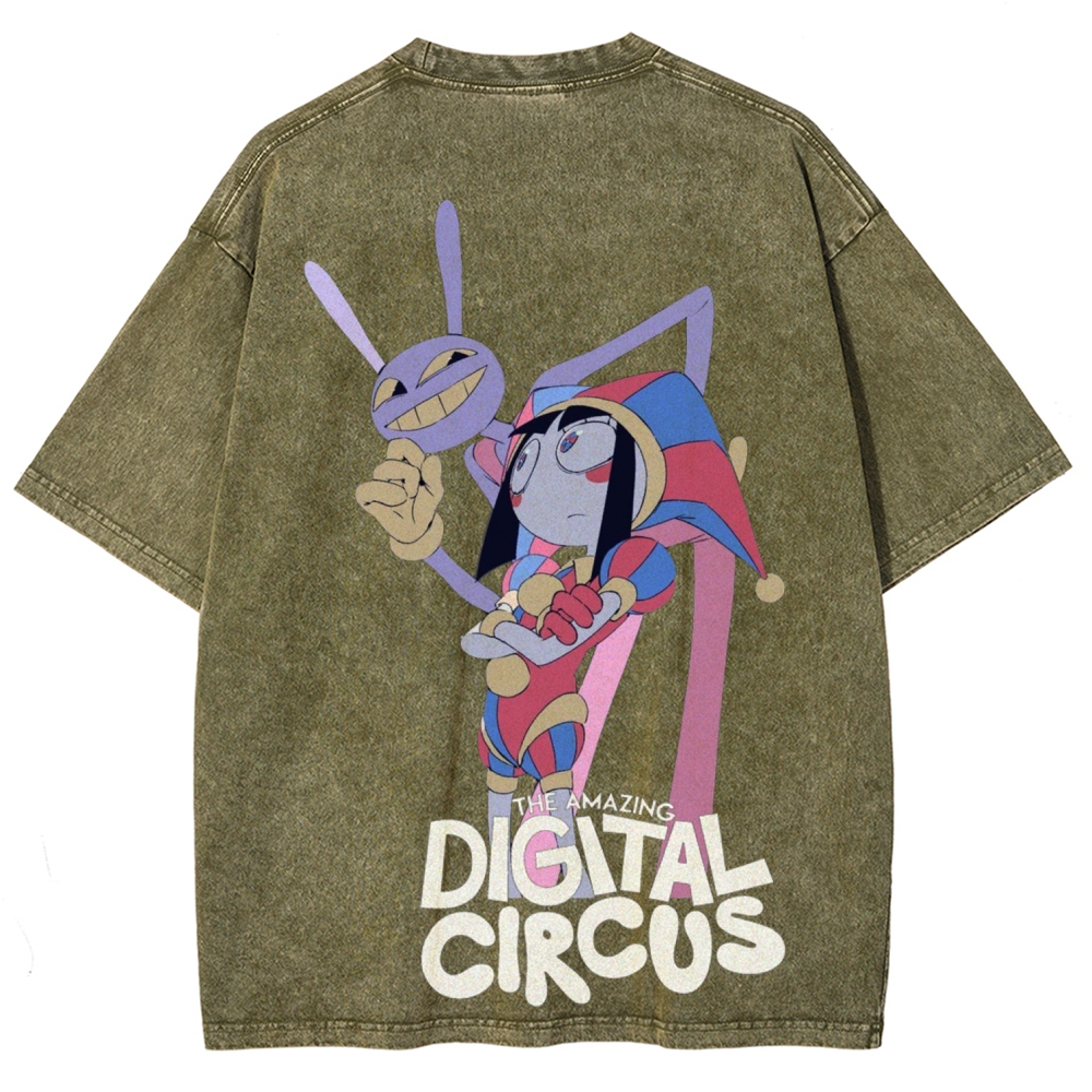 Digital Circus Unisex Fit Washed T-Shirt 2601000449