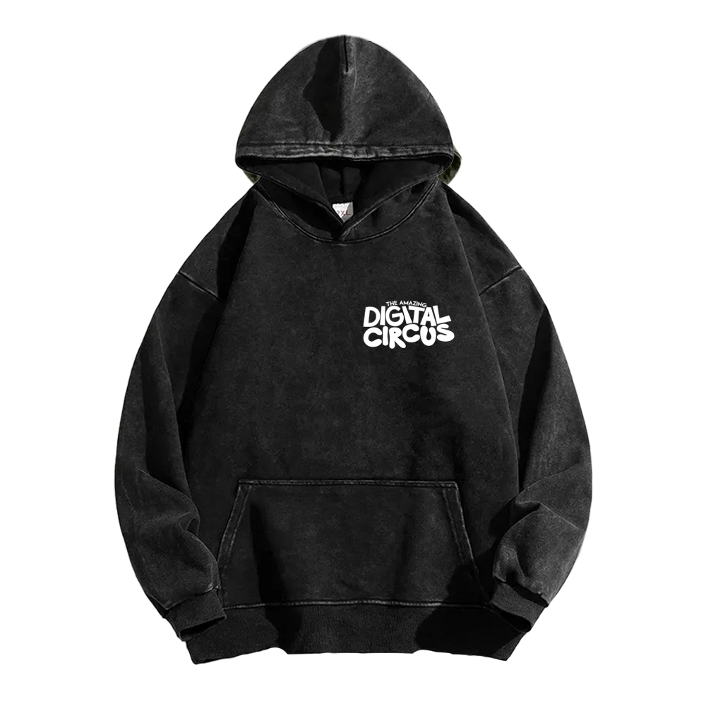 Digital Circus Unisex Washed Hoodie 2601000454