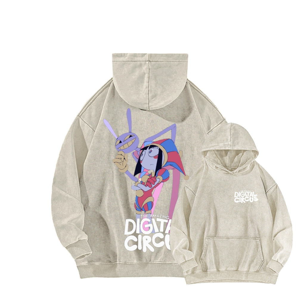 Digital Circus Unisex Washed Hoodie 2601000454