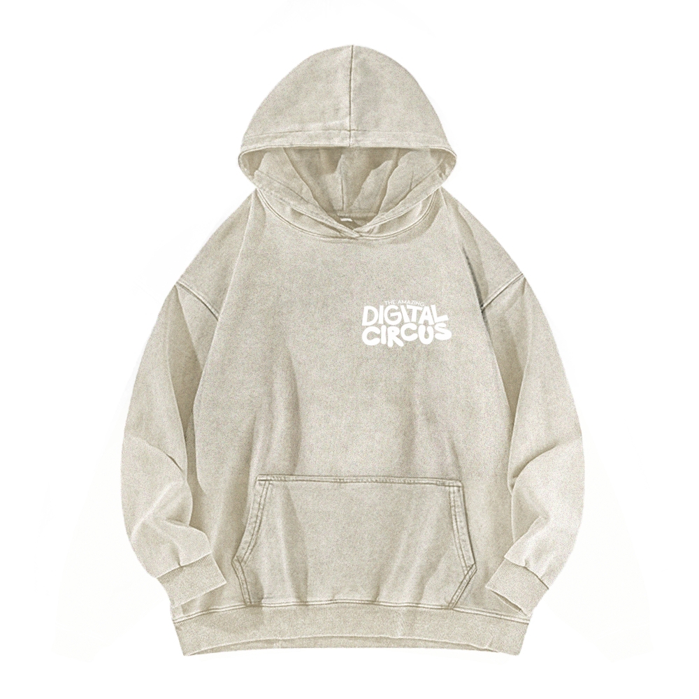 Digital Circus Unisex Washed Hoodie 2601000454