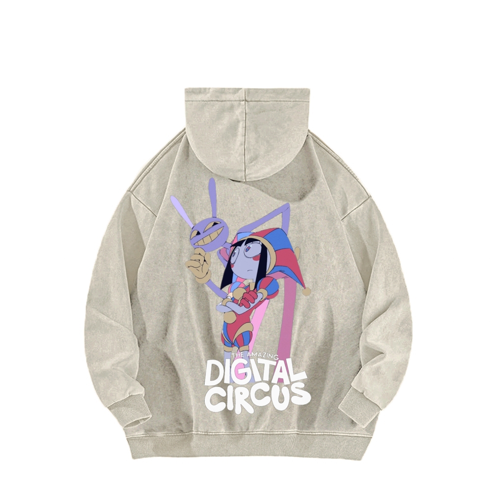 Digital Circus Unisex Washed Hoodie 2601000454