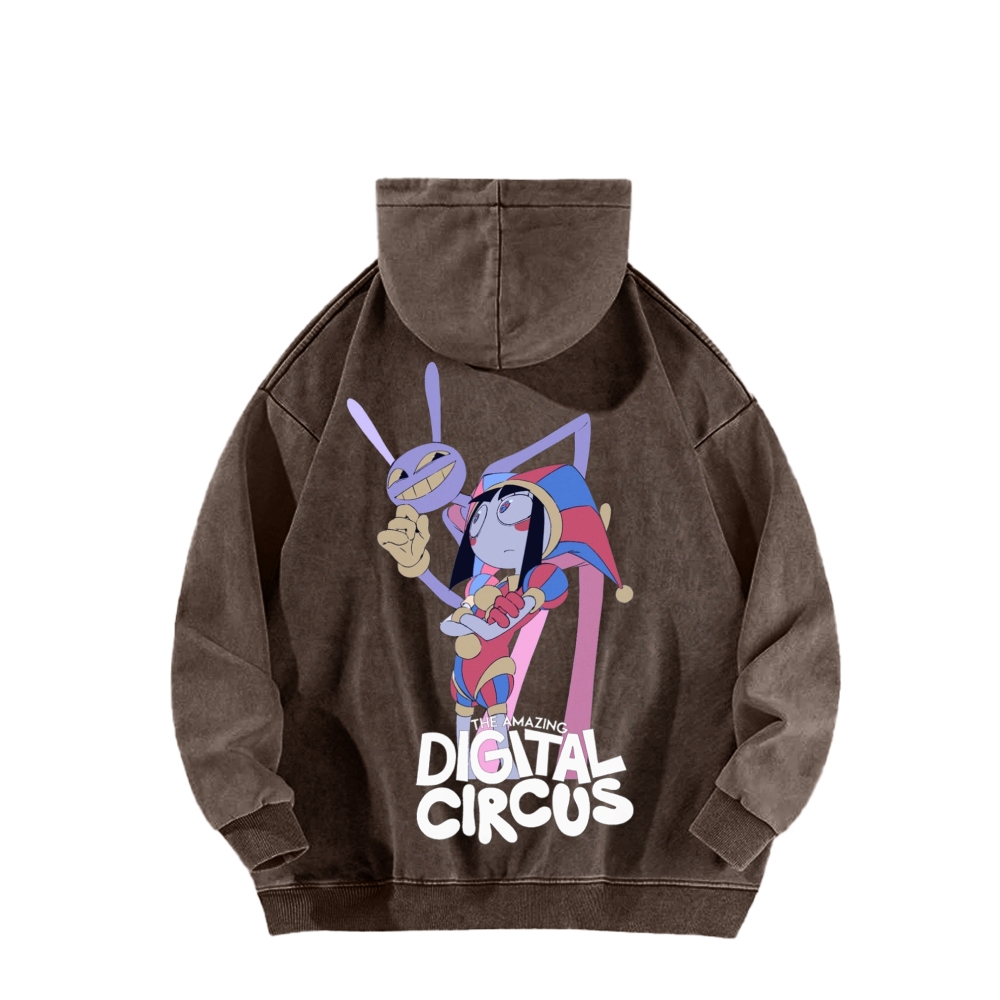 Digital Circus Unisex Washed Hoodie 2601000454