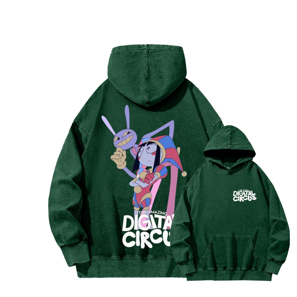 Digital Circus Unisex Washed Hoodie 2601000454
