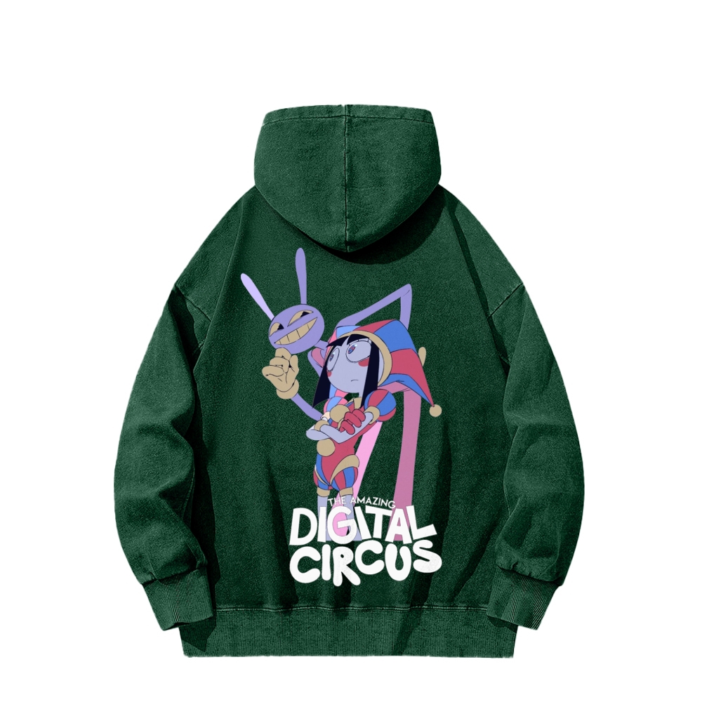 Digital Circus Unisex Washed Hoodie 2601000454