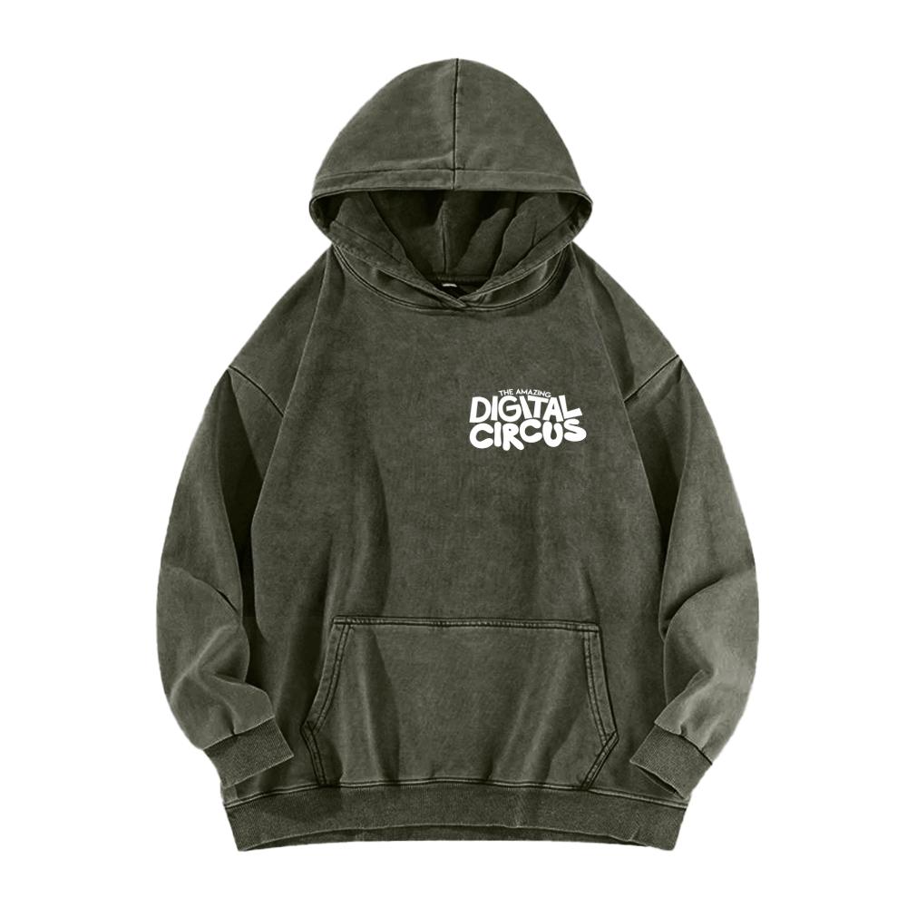 Digital Circus Unisex Washed Hoodie 2601000454
