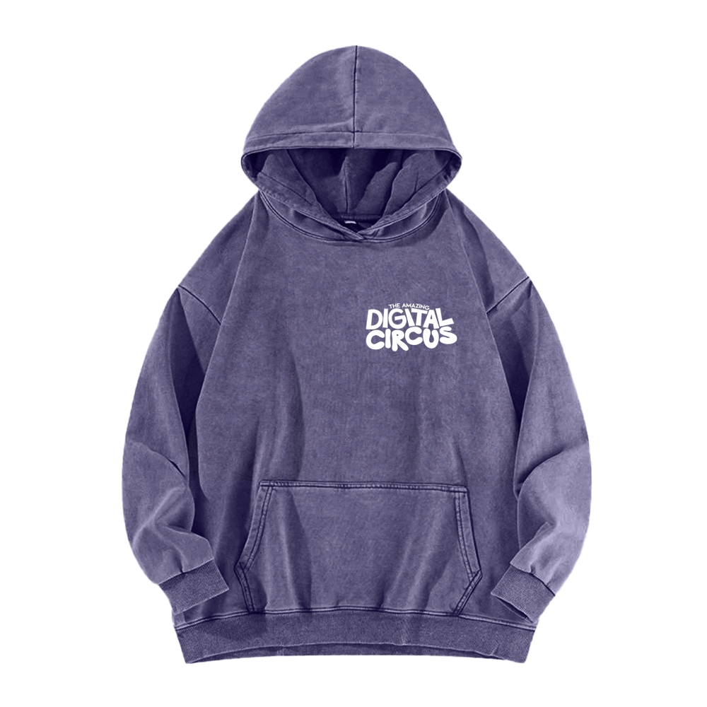 Digital Circus Unisex Washed Hoodie 2601000454