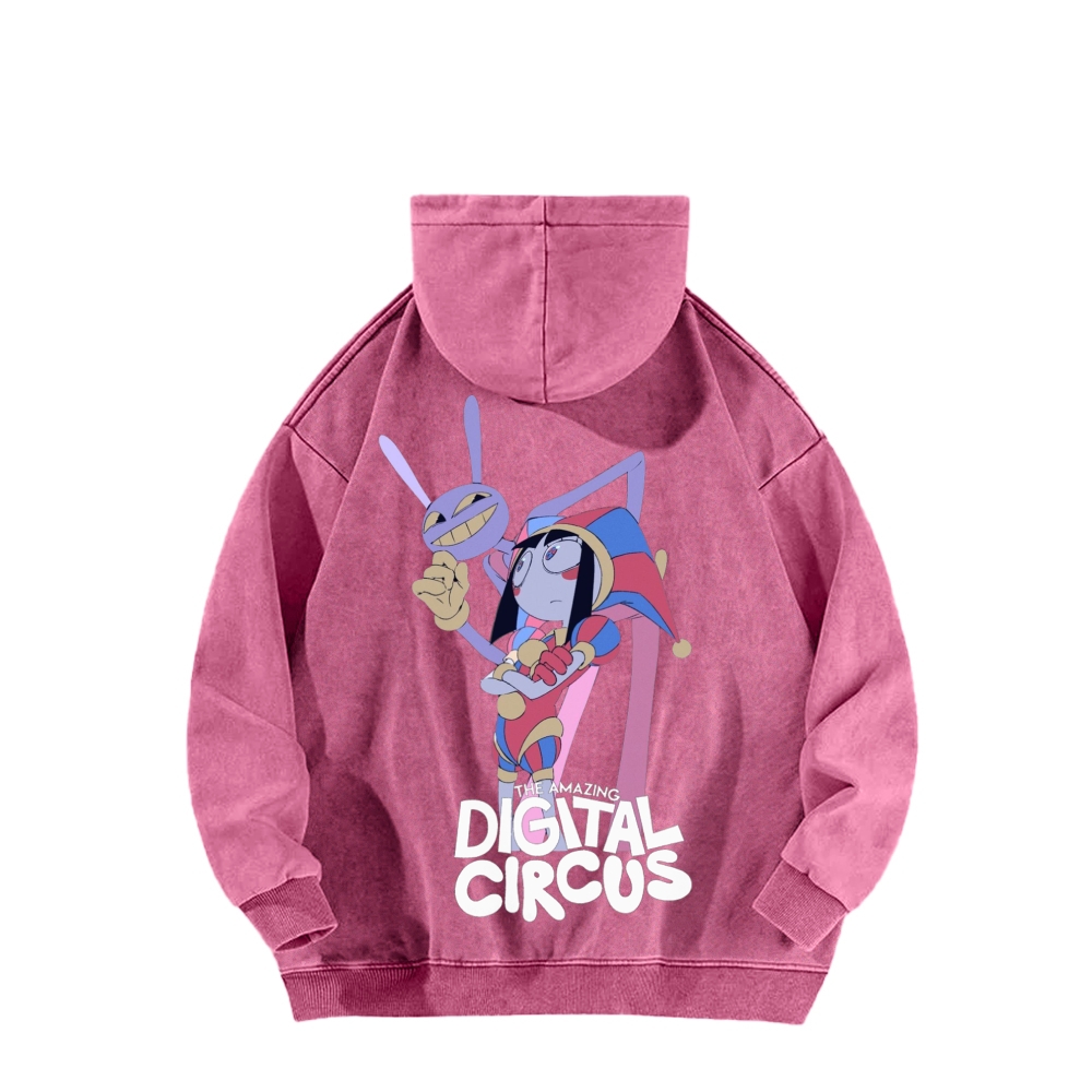 Digital Circus Unisex Washed Hoodie 2601000454