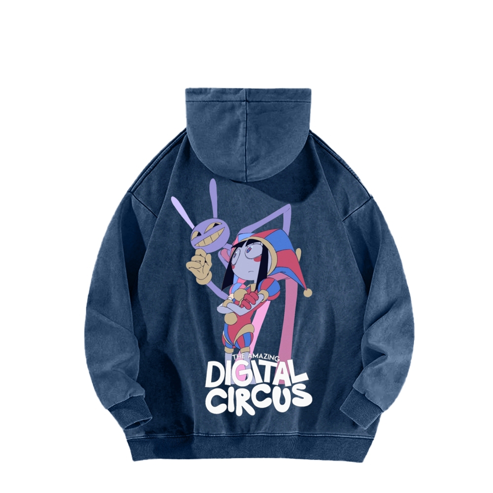 Digital Circus Unisex Washed Hoodie 2601000454