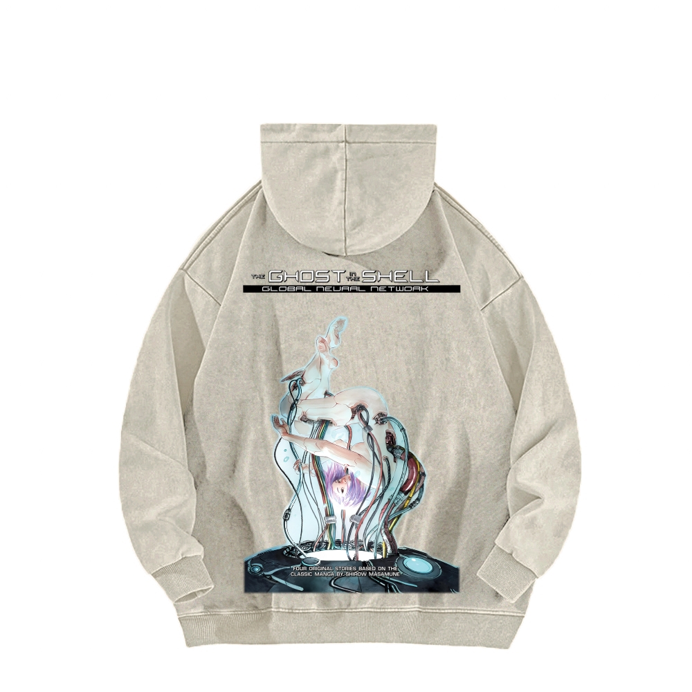 Ghost in the Shell Unisex Washed Hoodie 2601001897