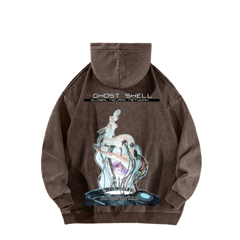 Ghost in the Shell Unisex Washed Hoodie 2601001897