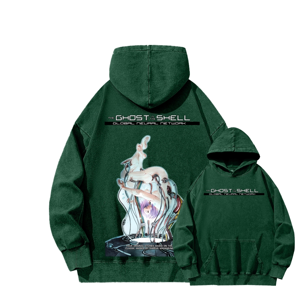 Ghost in the Shell Unisex Washed Hoodie 2601001897