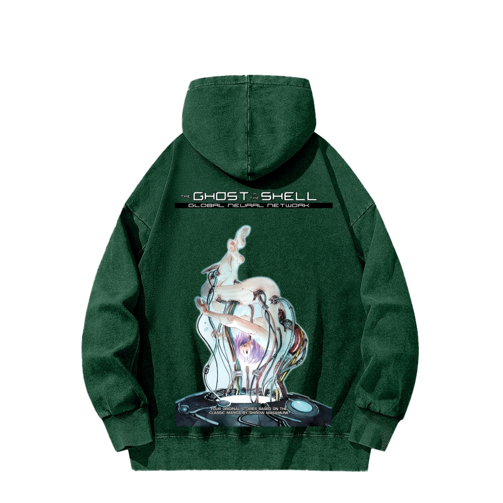 Ghost in the Shell Unisex Washed Hoodie 2601001897