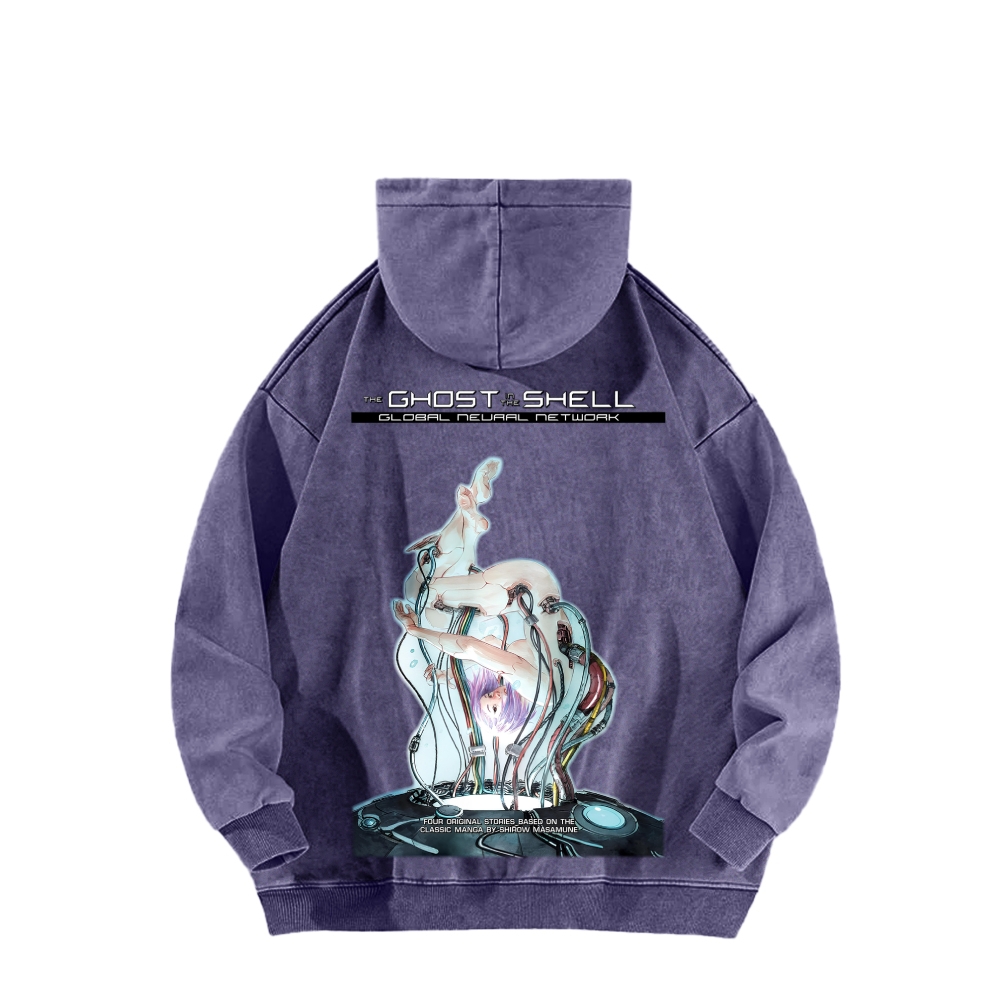 Ghost in the Shell Unisex Washed Hoodie 2601001897