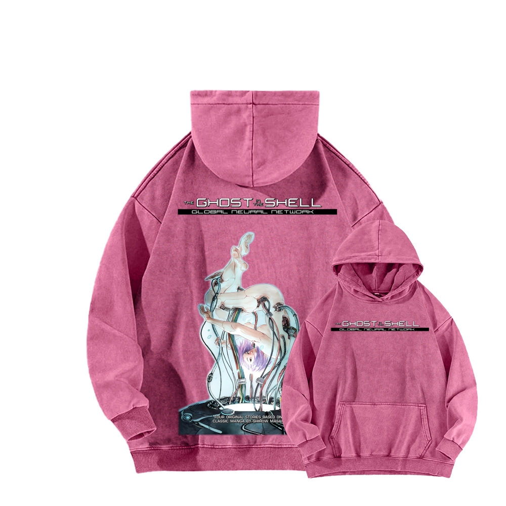 Ghost in the Shell Unisex Washed Hoodie 2601001897