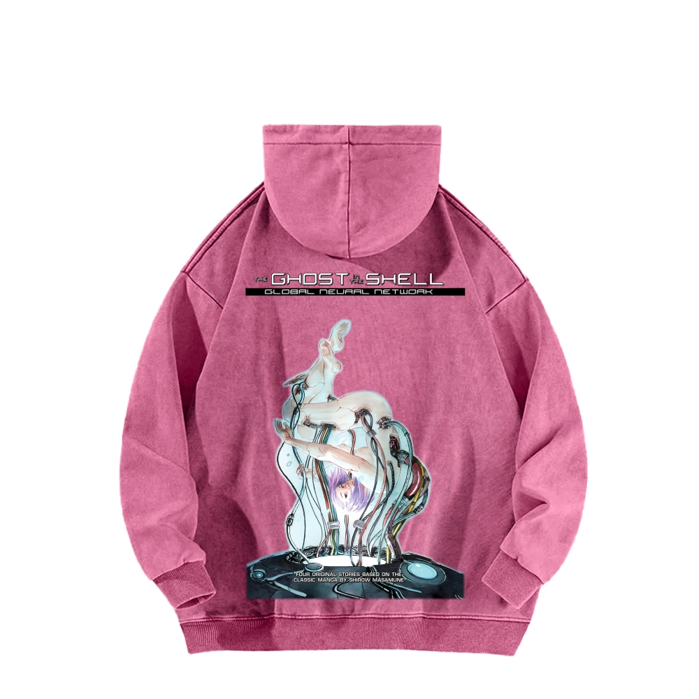 Ghost in the Shell Unisex Washed Hoodie 2601001897