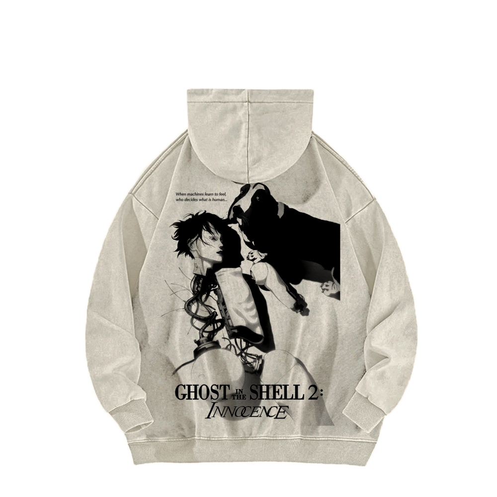 Ghost in the Shell Unisex Washed Hoodie 2601001914