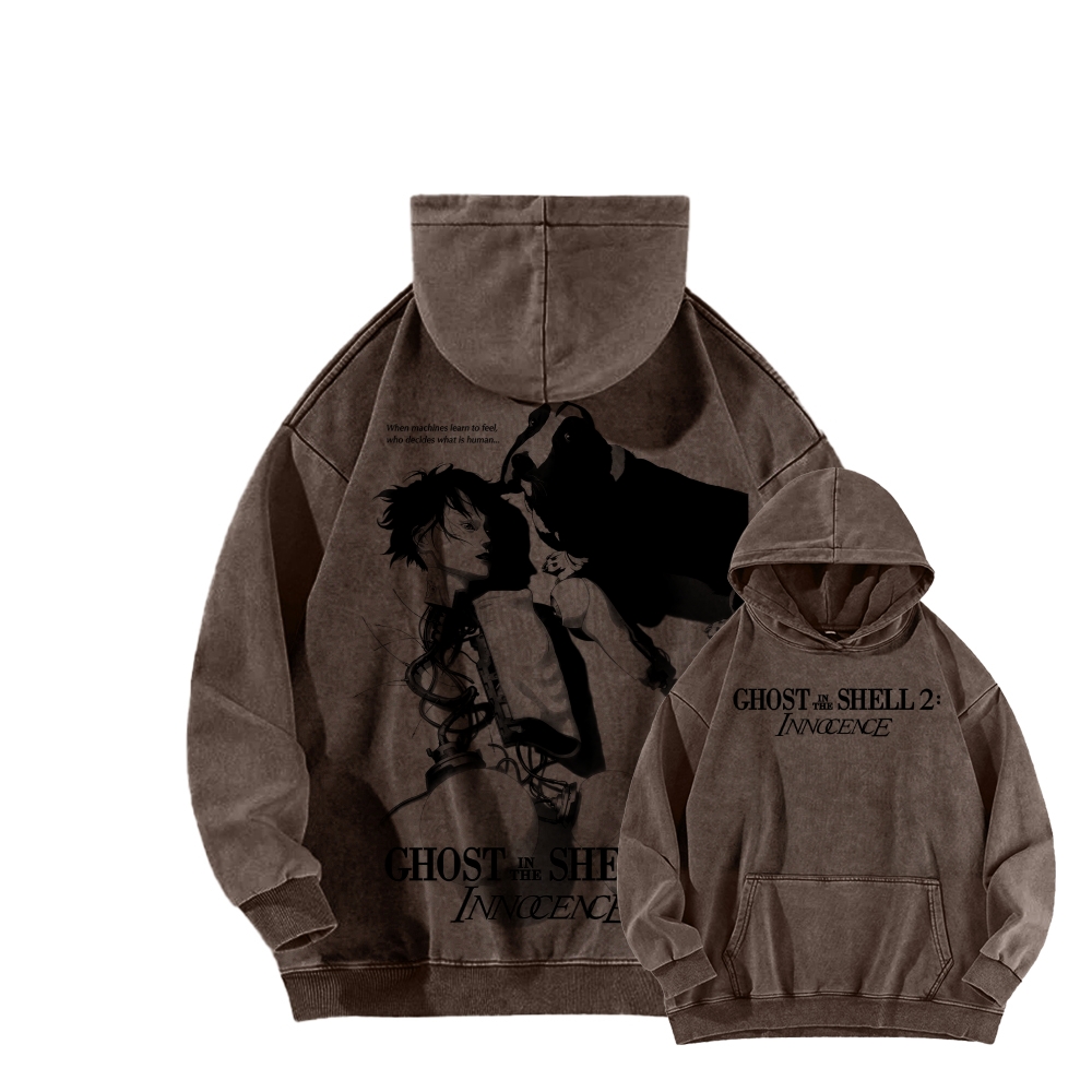 Ghost in the Shell Unisex Washed Hoodie 2601001914
