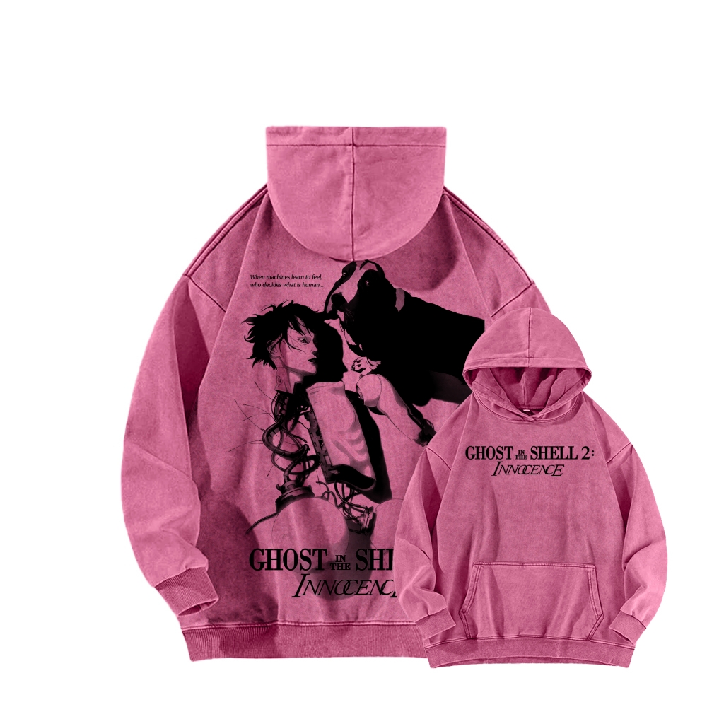 Ghost in the Shell Unisex Washed Hoodie 2601001914
