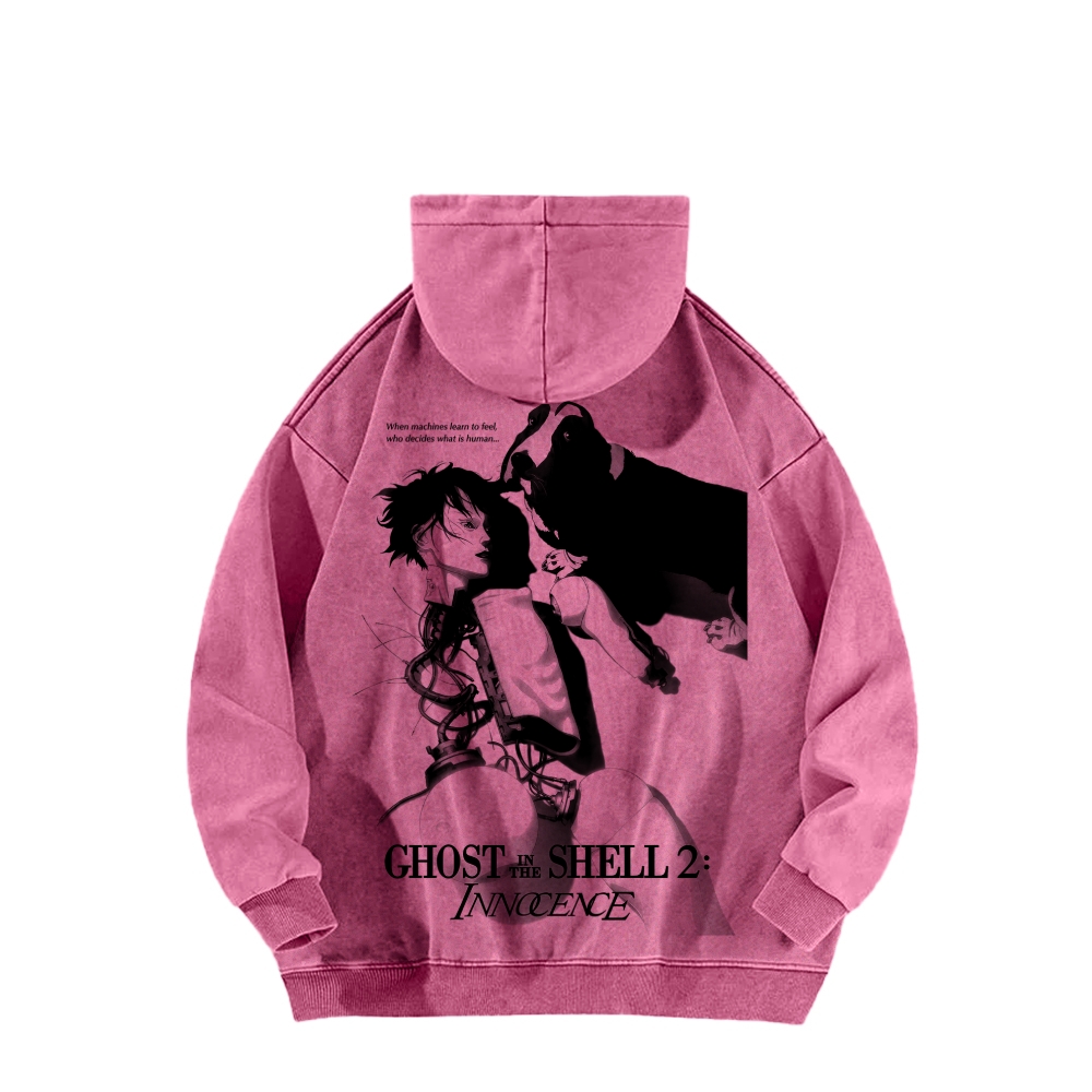 Ghost in the Shell Unisex Washed Hoodie 2601001914