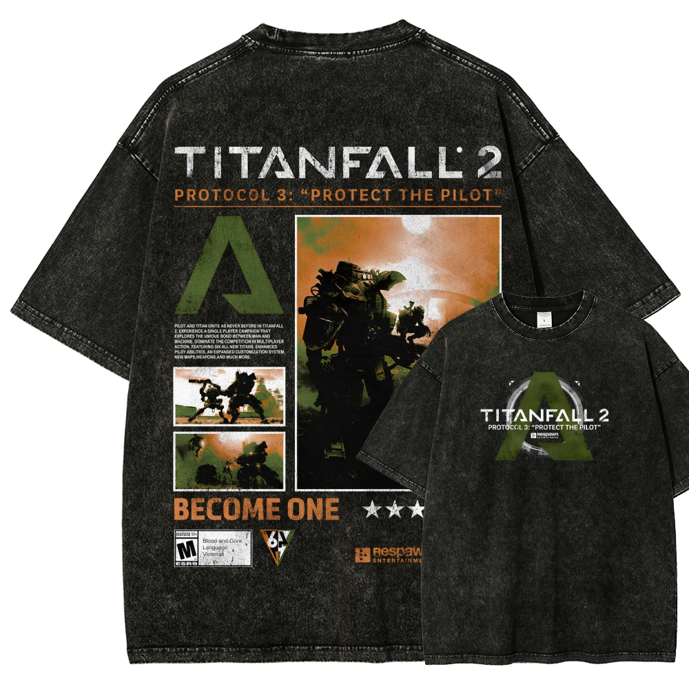 TITANFALL Unisex Fit Washed T-Shirt 2601003431