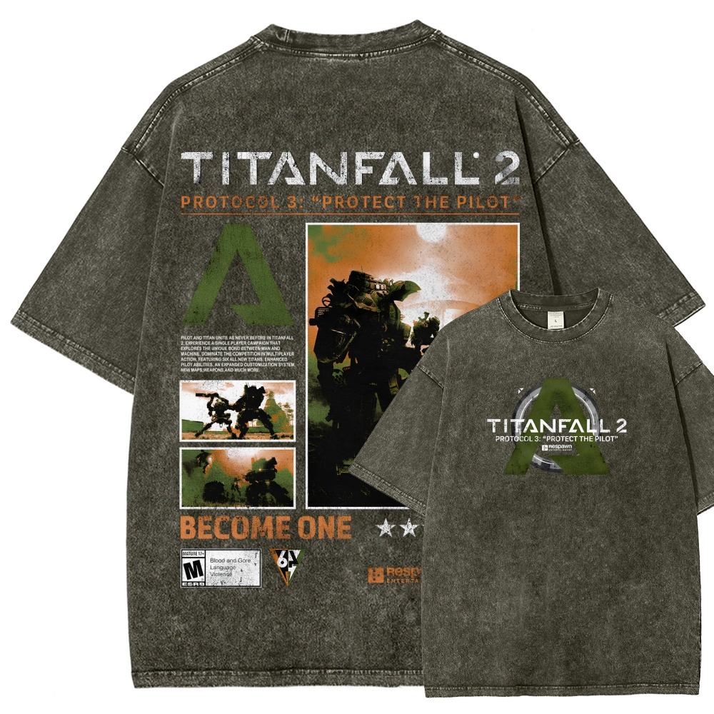 TITANFALL Unisex Fit Washed T-Shirt 2601003431