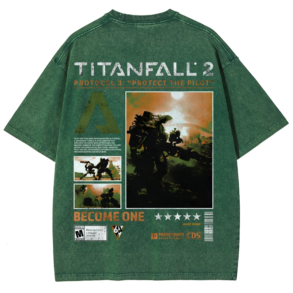TITANFALL Unisex Fit Washed T-Shirt 2601003431