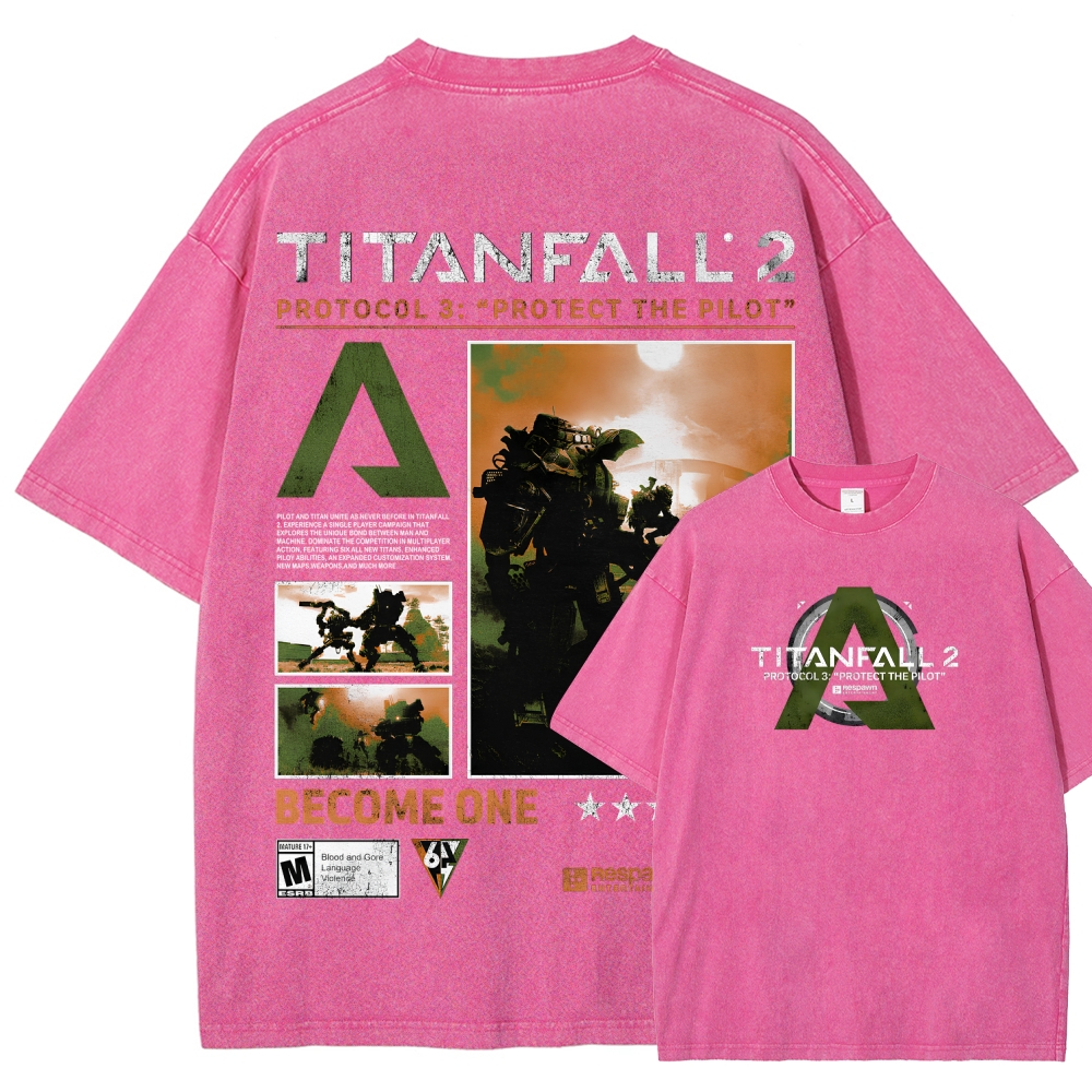 TITANFALL Unisex Fit Washed T-Shirt 2601003431