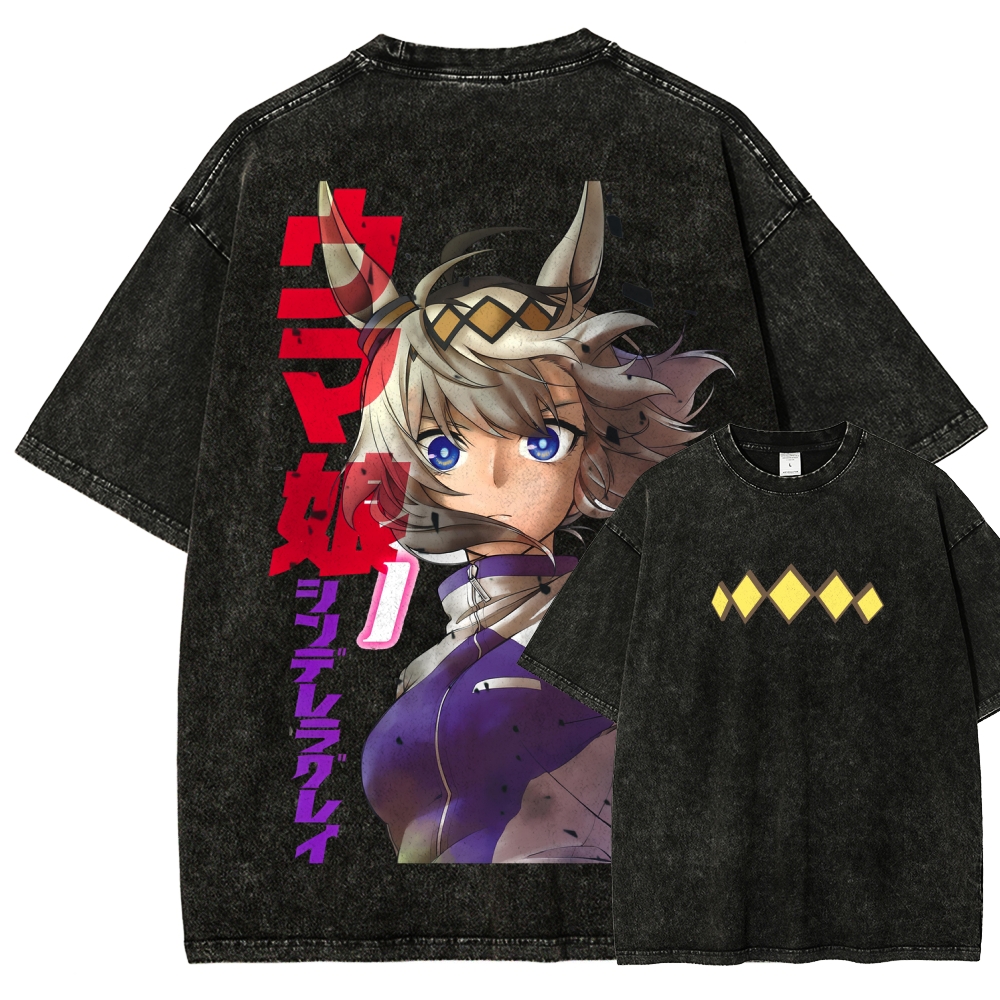 Oguri Cap Unisex Fit Washed T-Shirt 2601003603