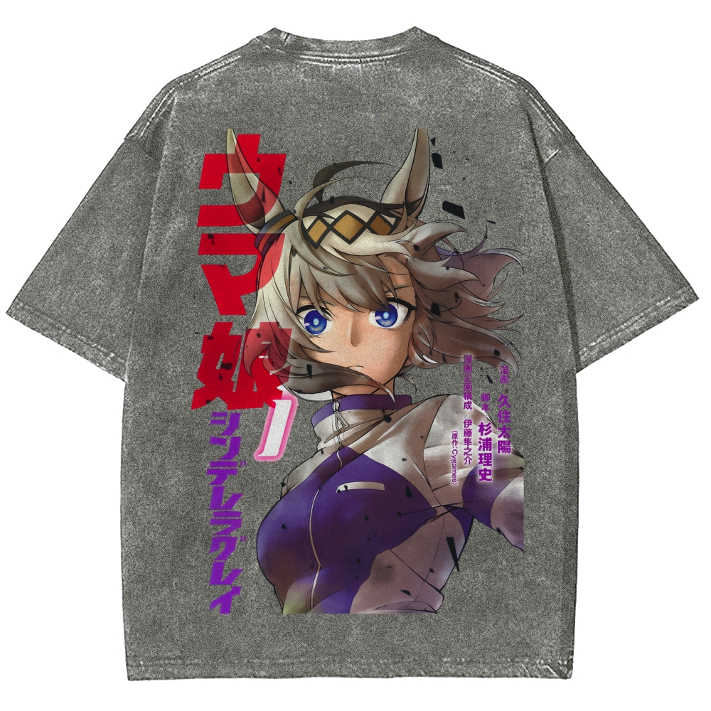 Oguri Cap Unisex Fit Washed T-Shirt 2601003603