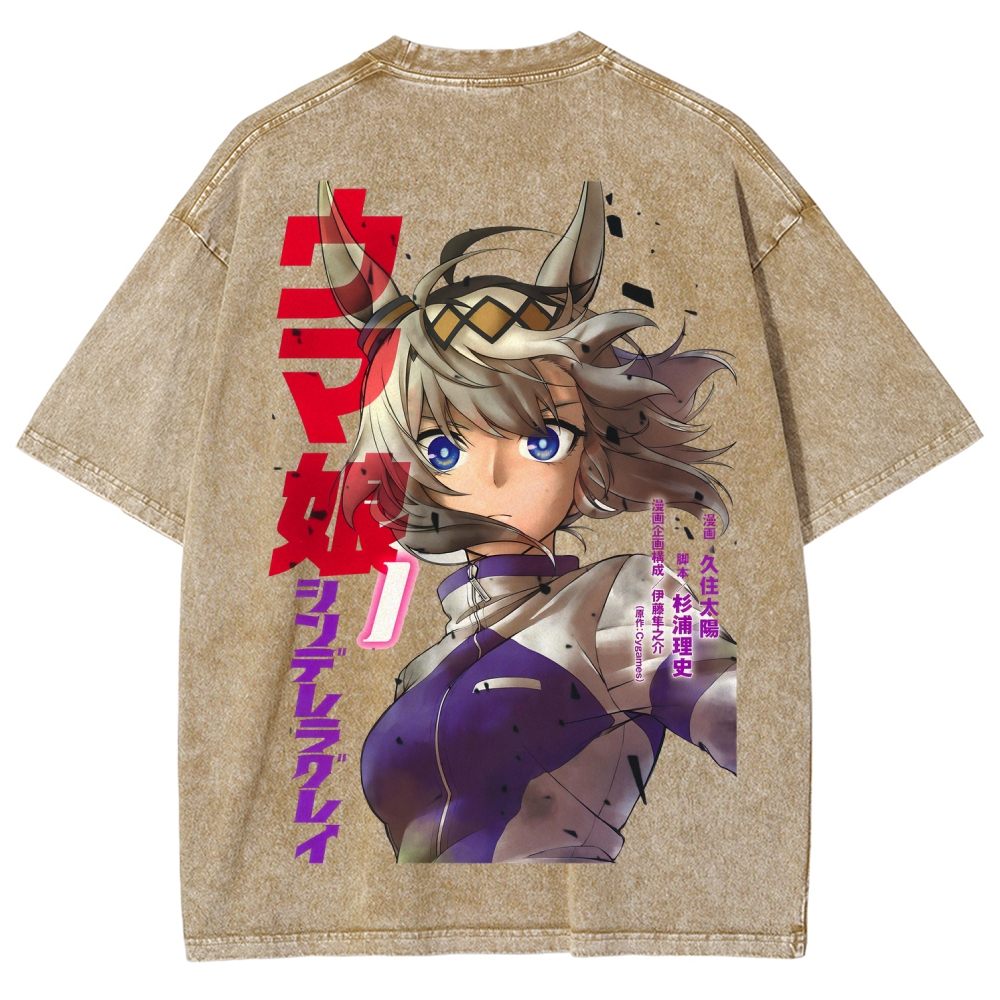 Oguri Cap Unisex Fit Washed T-Shirt 2601003603